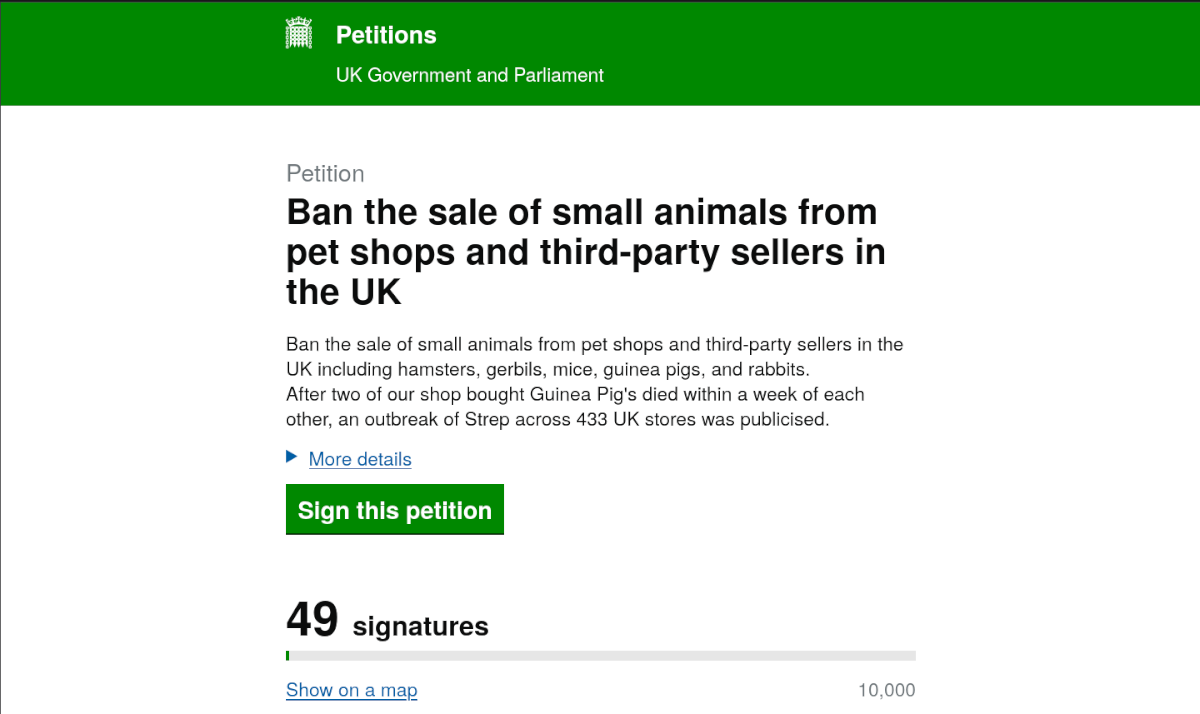 Petition preview